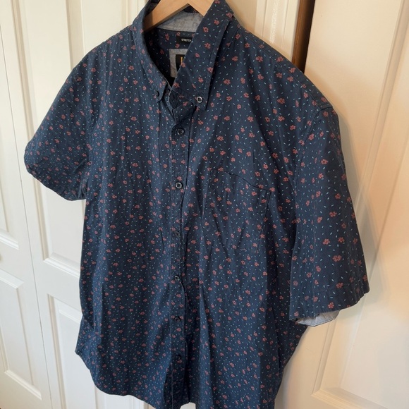 Lee Men’s Floral Button Down Short Sleeve Shirt Relaxed Fit Size XL - Picture 3 of 10